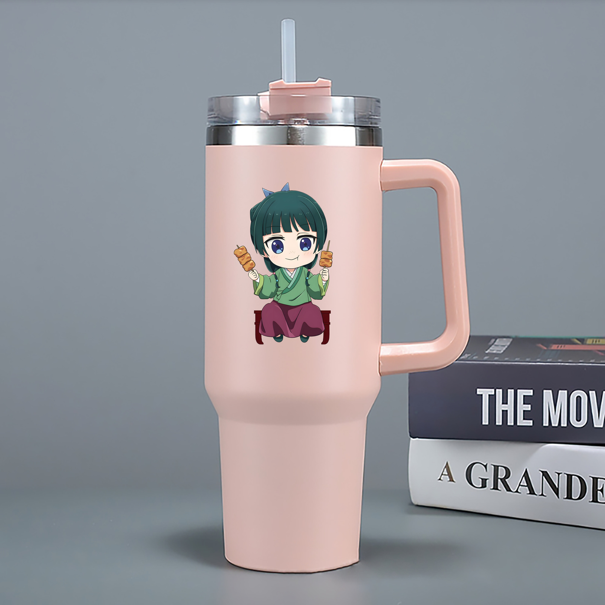 （画像用） 薬屋のひとりごと The Apothecary Diaries 1200mL車用タンブラー - クリスタルステッカー（プラスチックストロー付き）